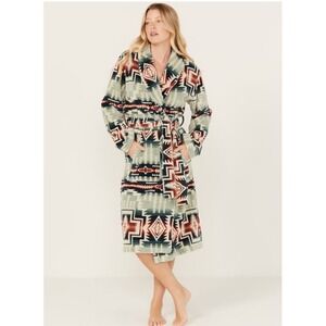 Pendleton Silver Blue Harding Star Robe is Southwestern Sage Green M